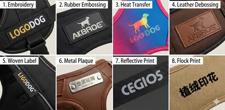 custom dog harness logo